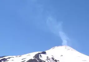 Nubes de gases <br>generados por el volcán Villarrica